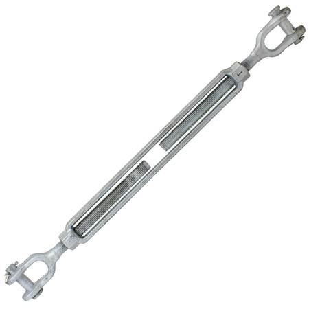 US CARGO CONTROL Galvanized Turnbuckle - Import - Jaw & Jaw - 1" x 18" JJTBGV1X18